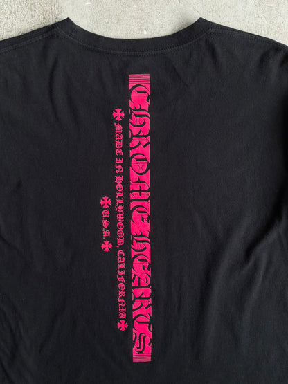 Chrome Hearts Pink Vertical Script Longsleeves