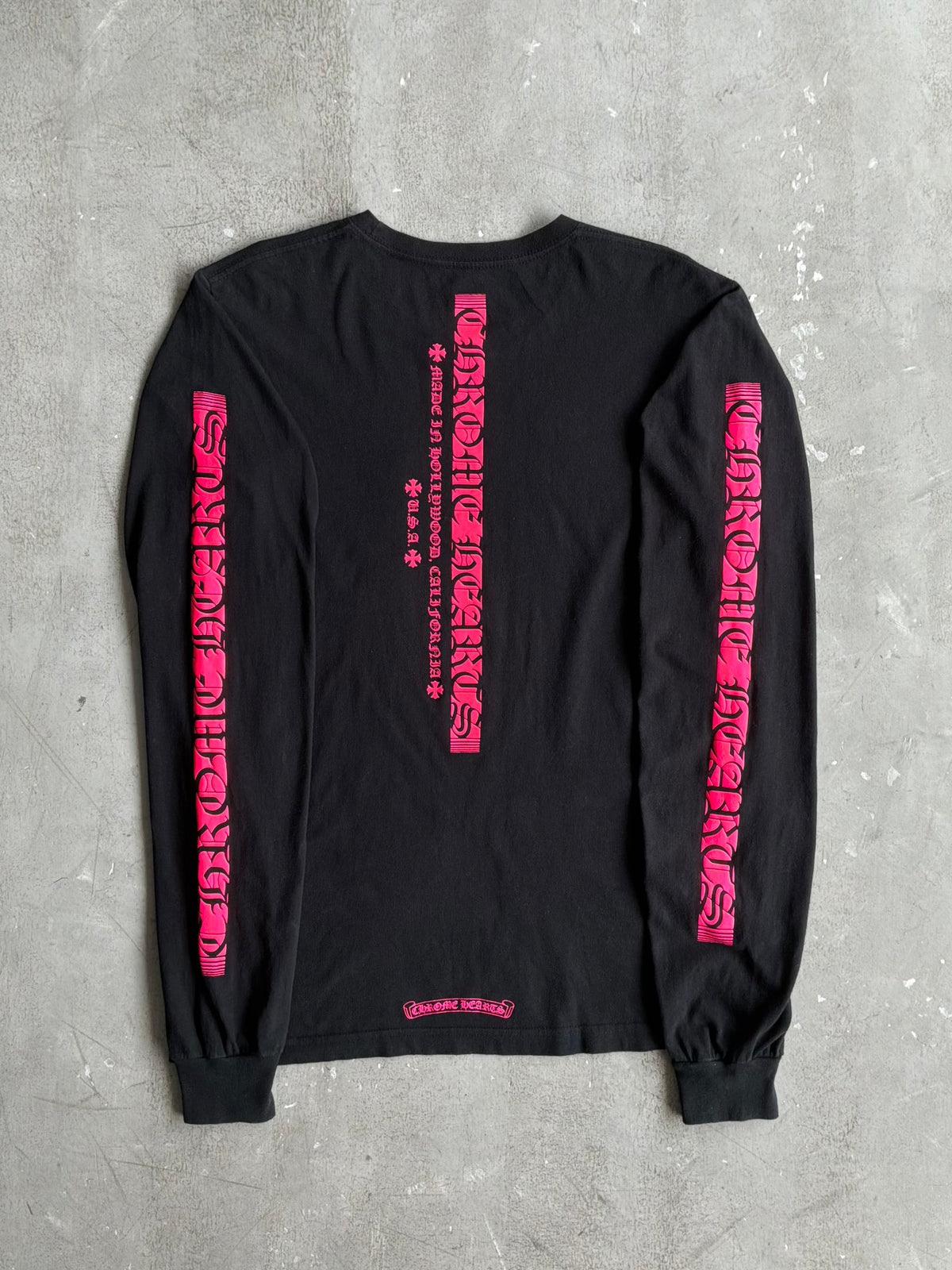 Chrome Hearts Pink Vertical Script Longsleeves