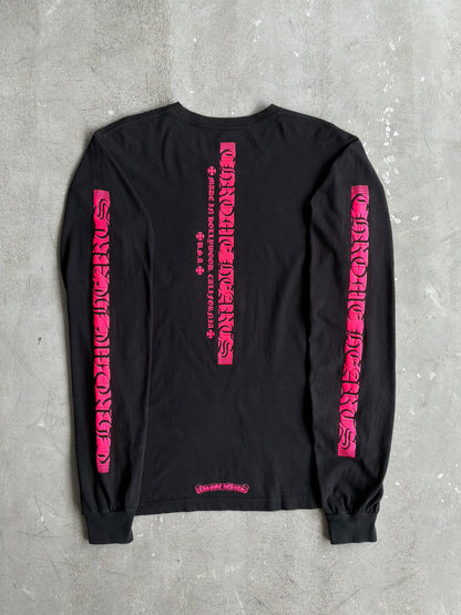 Chrome Hearts Pink Vertical Script Longsleeves