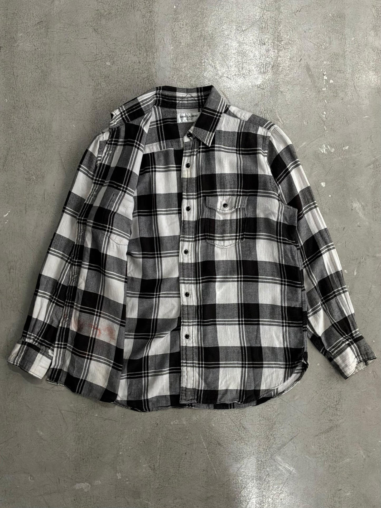Saint Laurent Paris Checkered Flannel