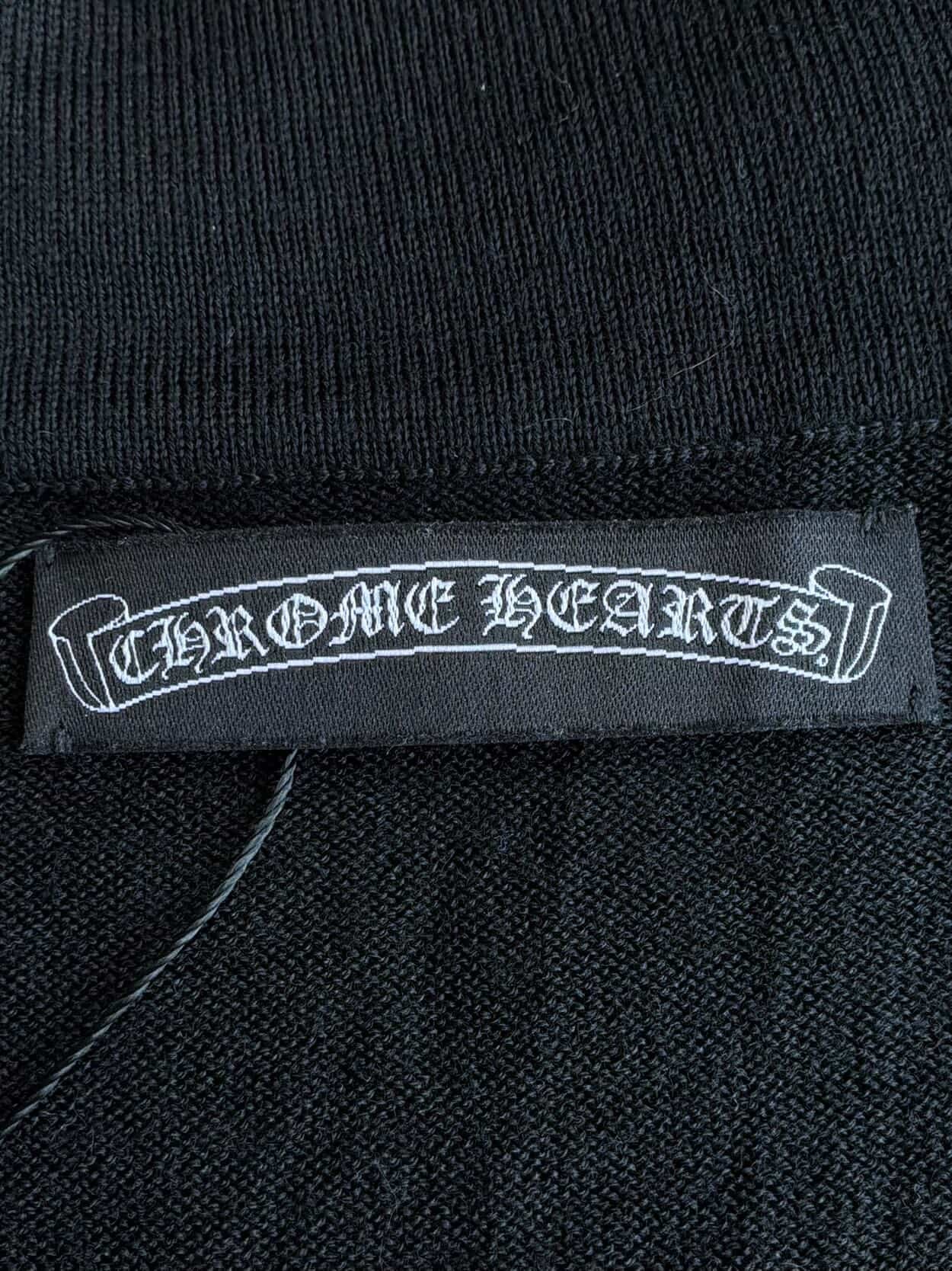 Chrome Hearts Women’s Cross Patch Wool Dress Cardigan