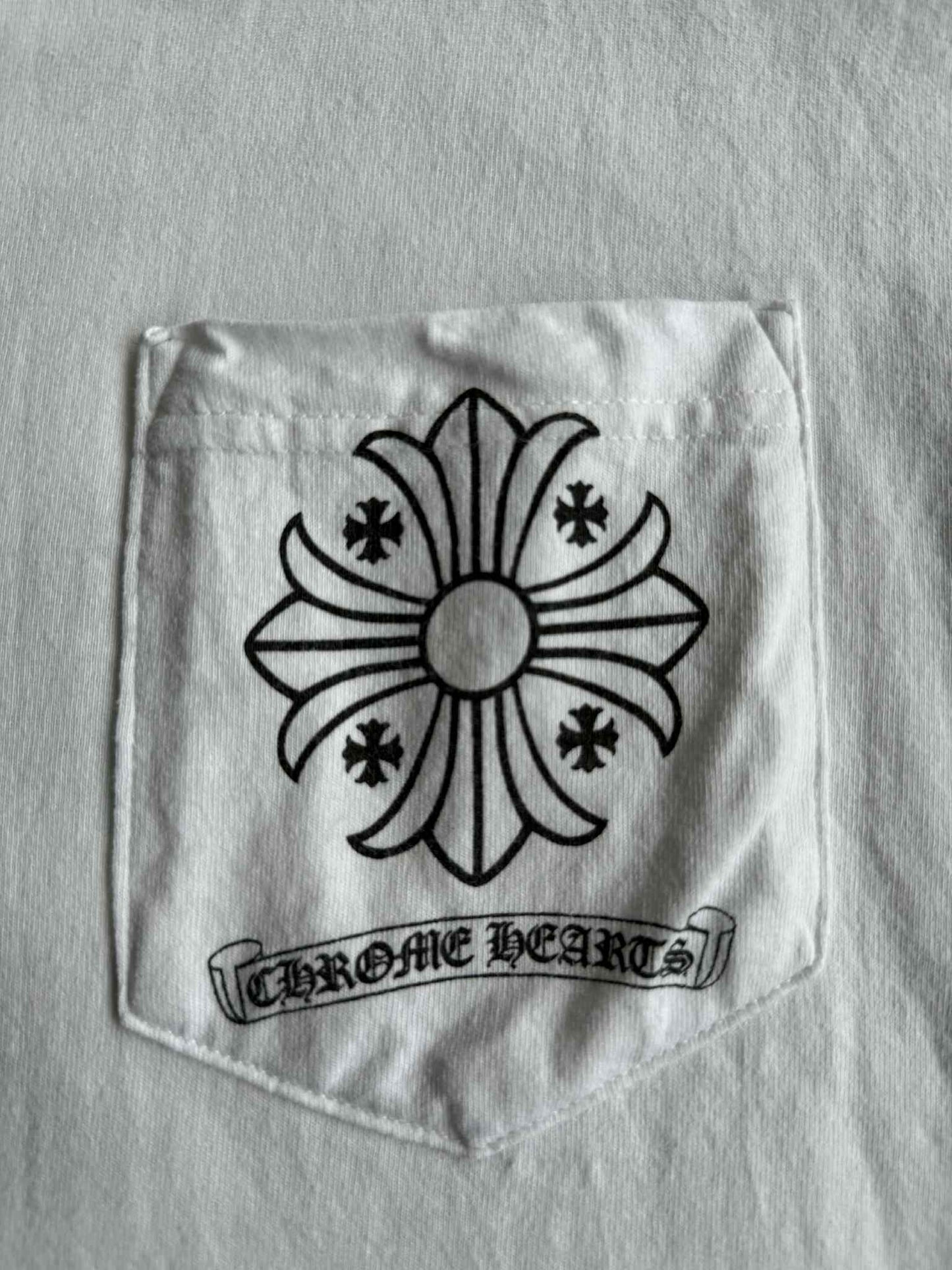 Chrome Hearts Vintage Hollywood Seal Logo Pocket Tee