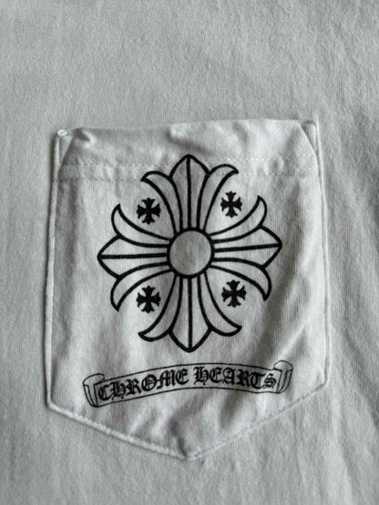 Chrome Hearts Vintage Hollywood Seal Logo Pocket Tee