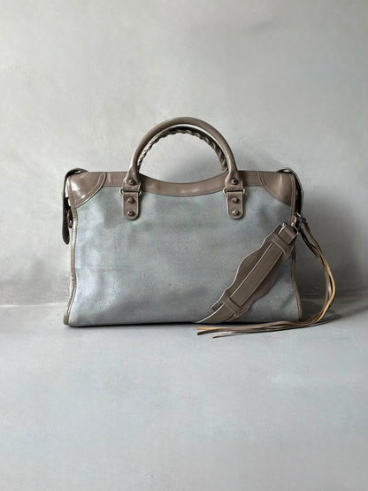 Balenciaga Classic City Mesh Leather Bag