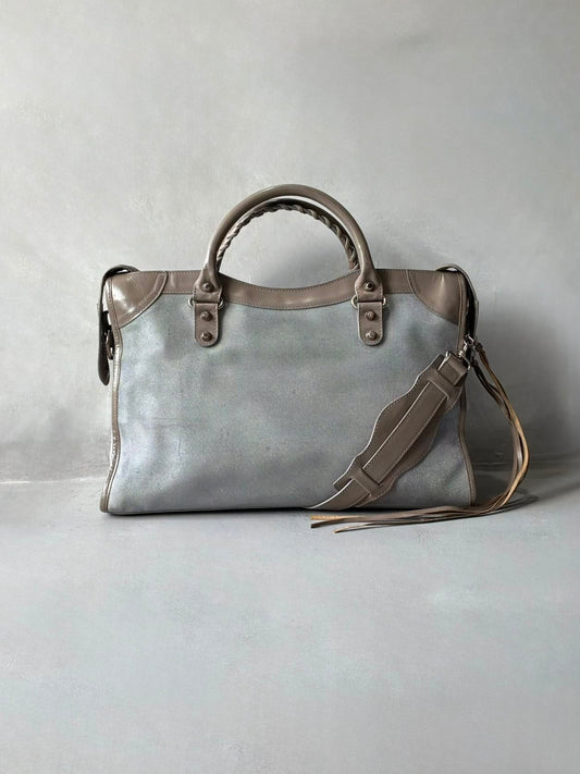 Balenciaga Classic City Mesh Leather Bag