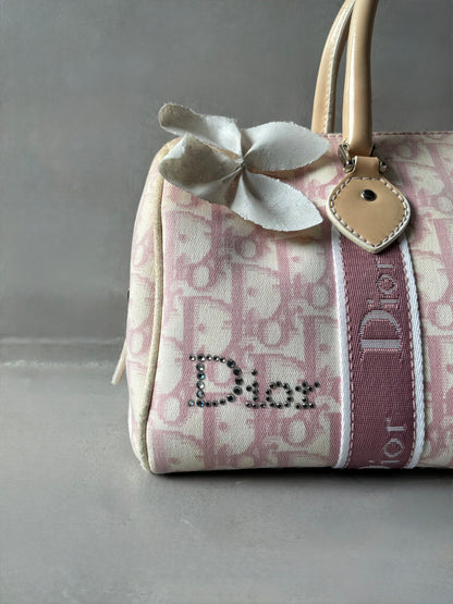 Dior Pink Trotter Flower Boston Bag