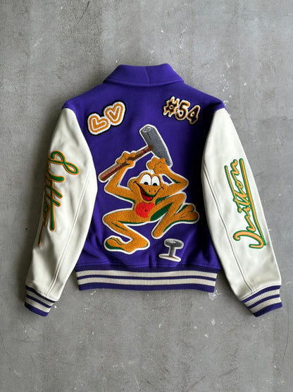 Louis Vuitton Purple Cartoon Patch Varsity Jacket