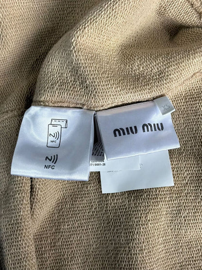 Miu Miu Chest Logo Zip Hoodie