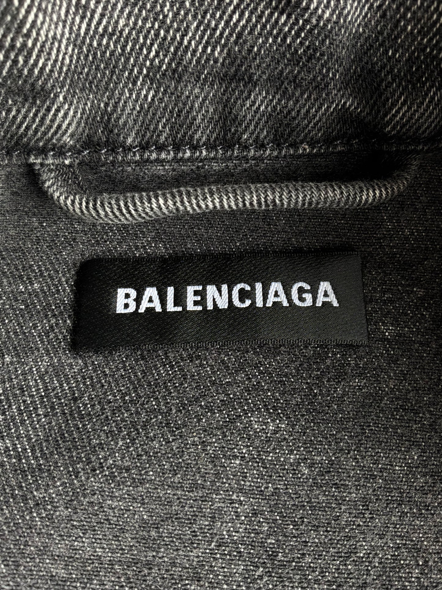 Balenciaga Rue De Paris Washed Denim Jacket