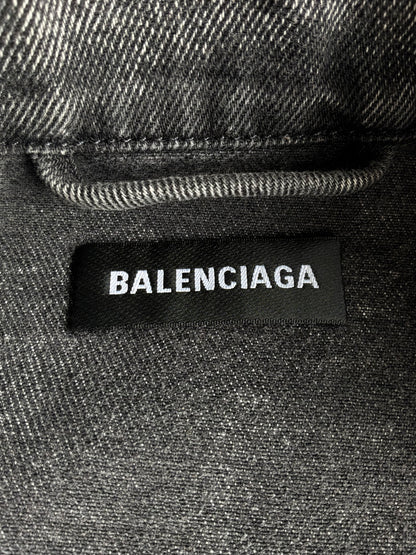 Balenciaga Rue De Paris Washed Denim Jacket