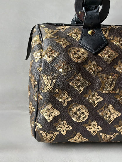 Louis Vuitton Gold Sequins Speedy 28 Bag