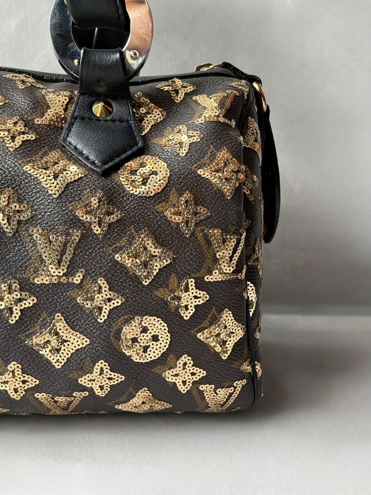 Louis Vuitton Gold Sequins Speedy 28 Bag