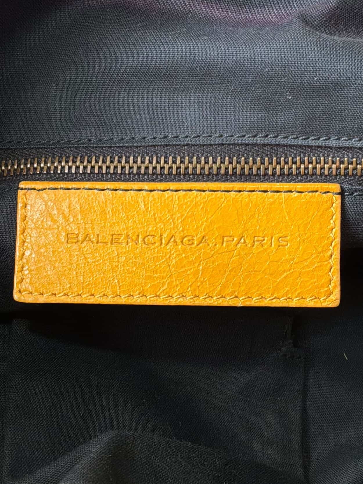 Balenciaga City Town Yellow Crossbody Lambskin Bag