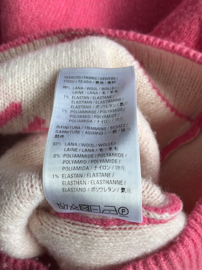 Balenciaga All Over Print Pink Crewneck