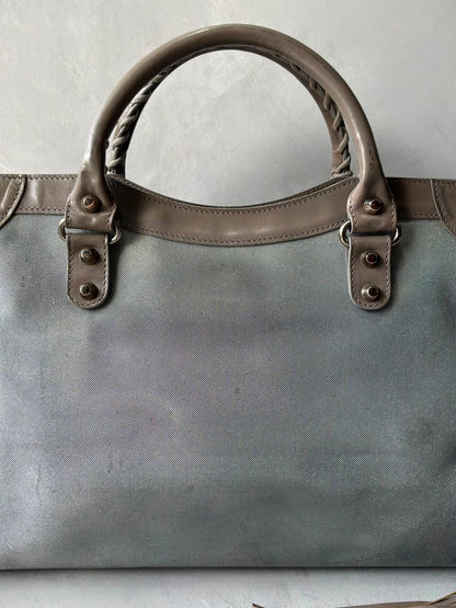 Balenciaga Classic City Mesh Leather Bag