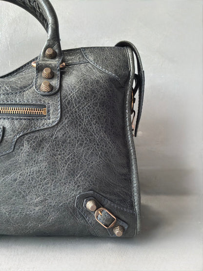 Balenciaga Classic City Gray on Bronze Lambskin Bag