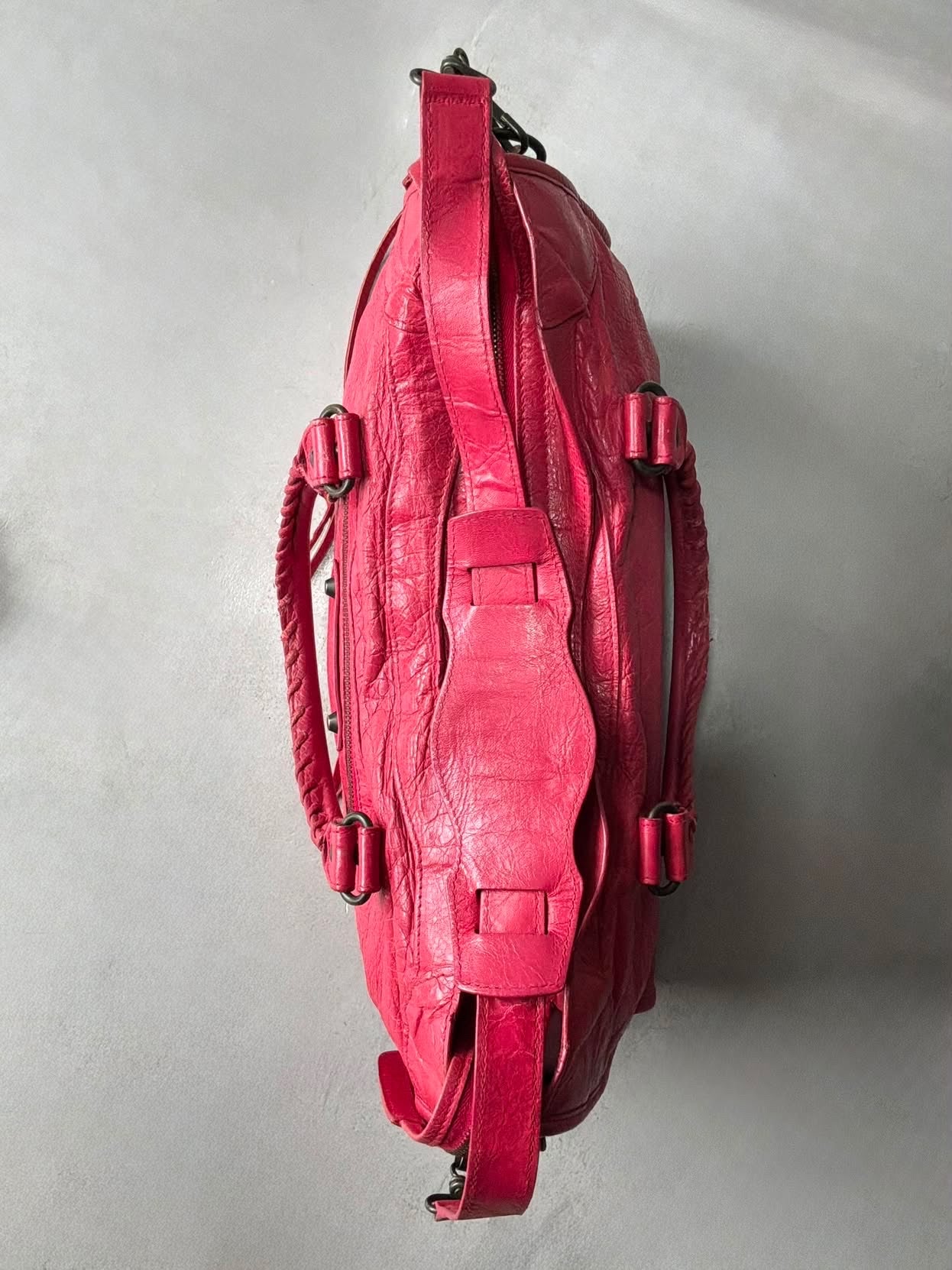Balenciaga City Red Lambskin Bag
