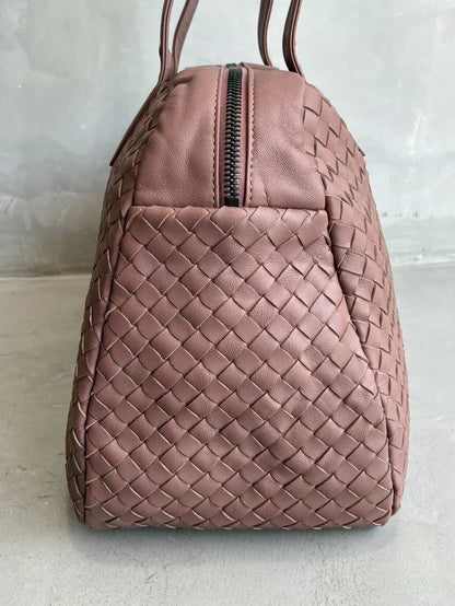 Bottega Veneta Mauve Intrecciato Boston Bag
