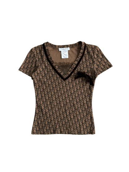 Dior Galliano Era Brown Oblique Top