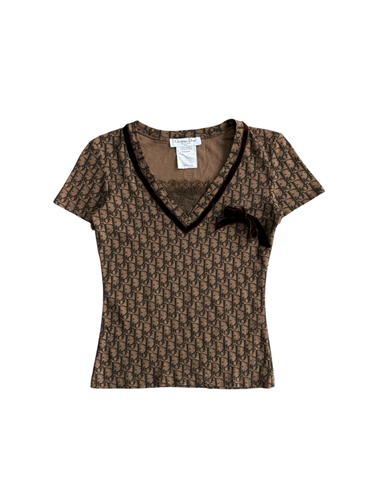Dior Galliano Era Brown Oblique Top