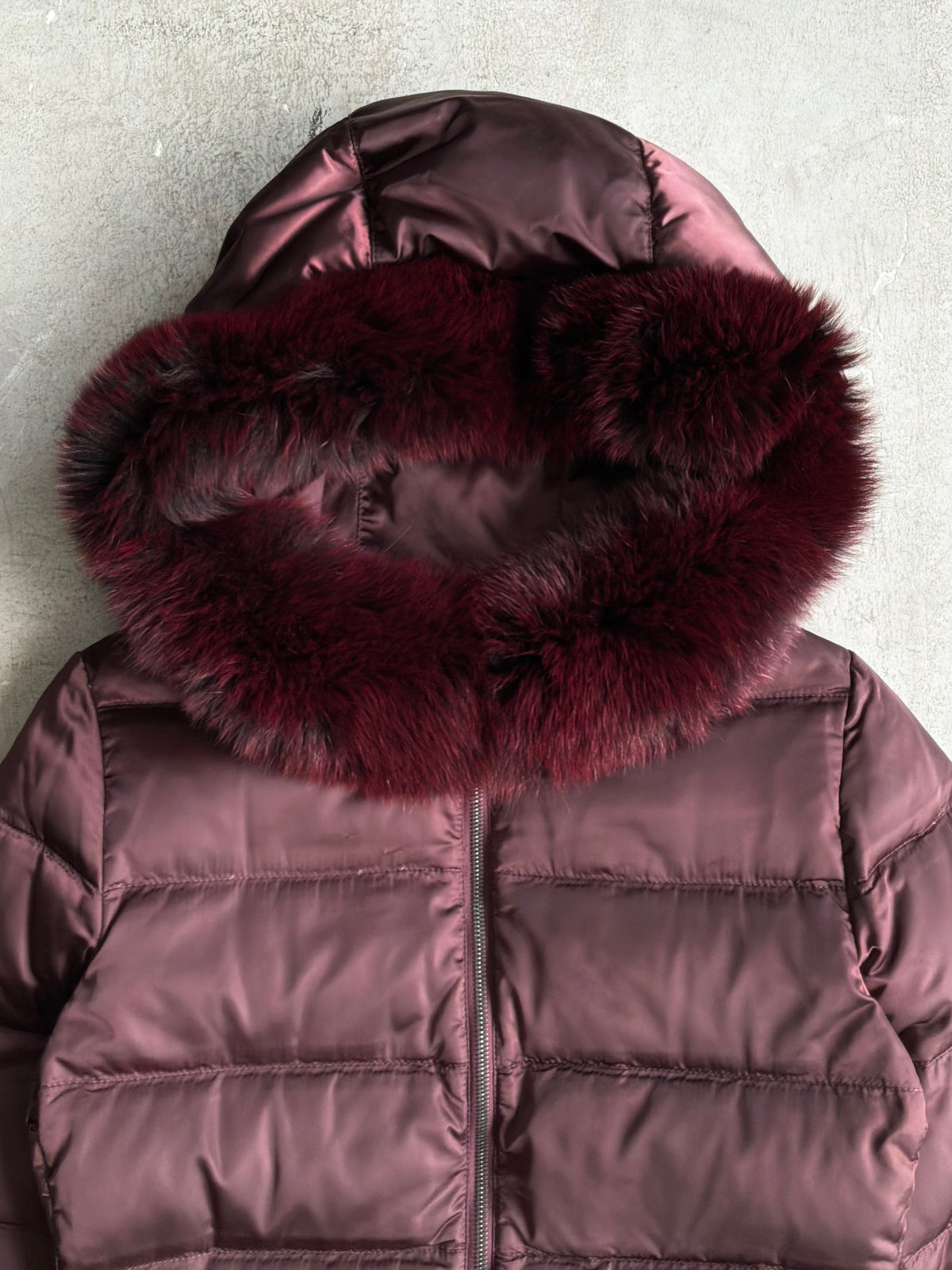 Prada Womens  Rabbit Fur Puffer Jacket