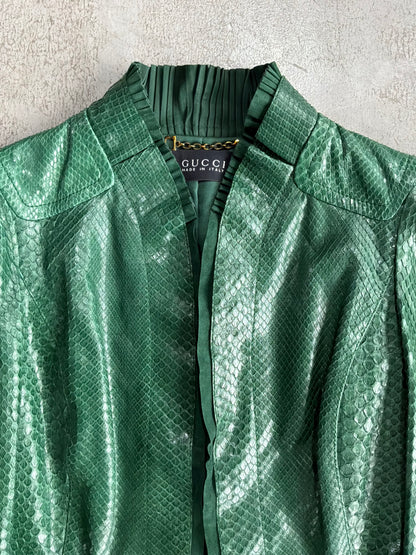 2006 Gucci Runway Python Leather Jacket