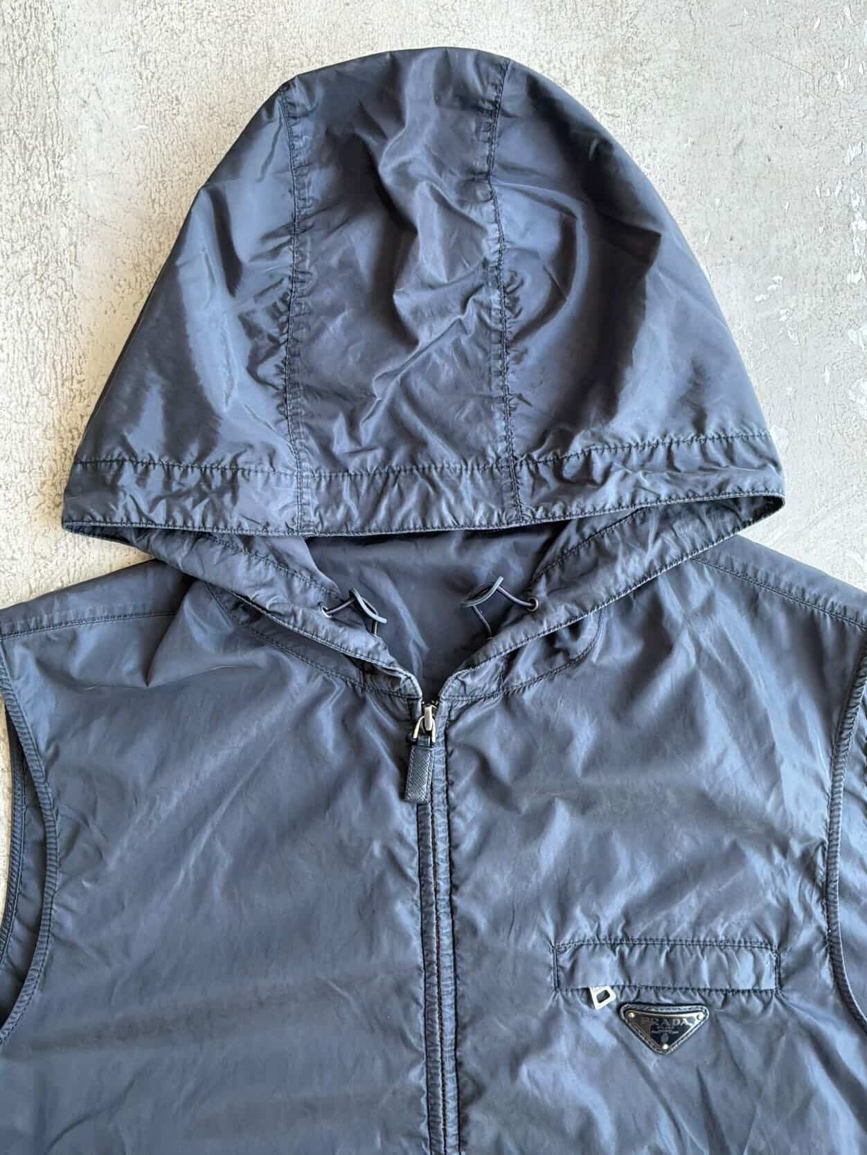 Prada Emblem Nylon Hooded Vest