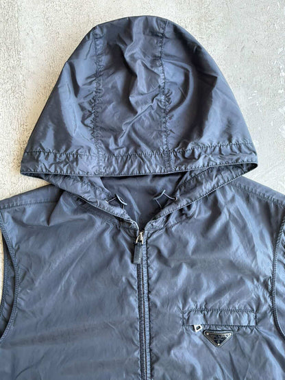 Prada Emblem Nylon Hooded Vest