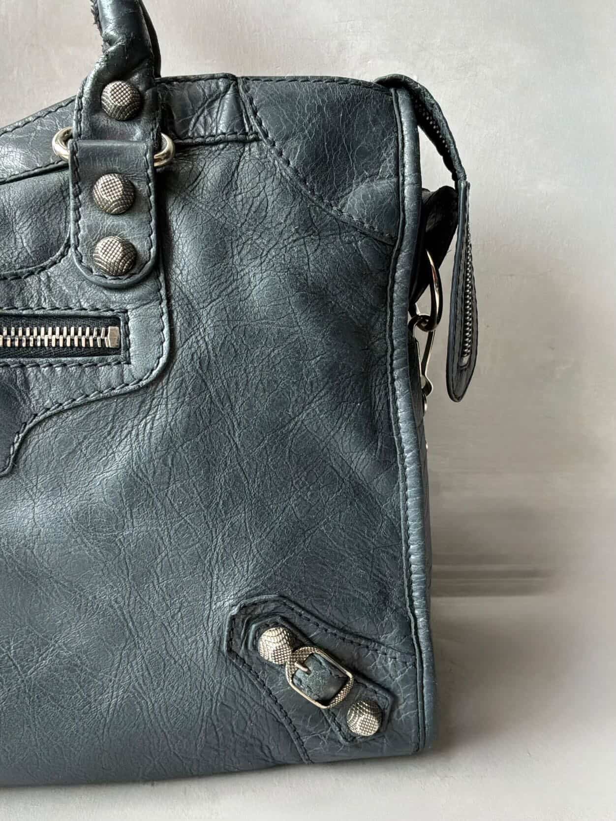 Balenciaga Classic City Giant 12 Navy Lambskin Bag