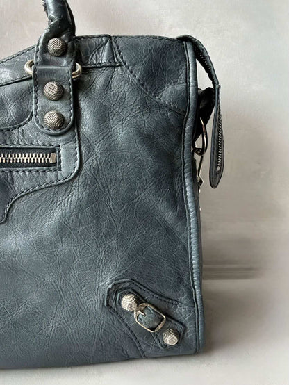 Balenciaga Classic City Giant 12 Navy Lambskin Bag