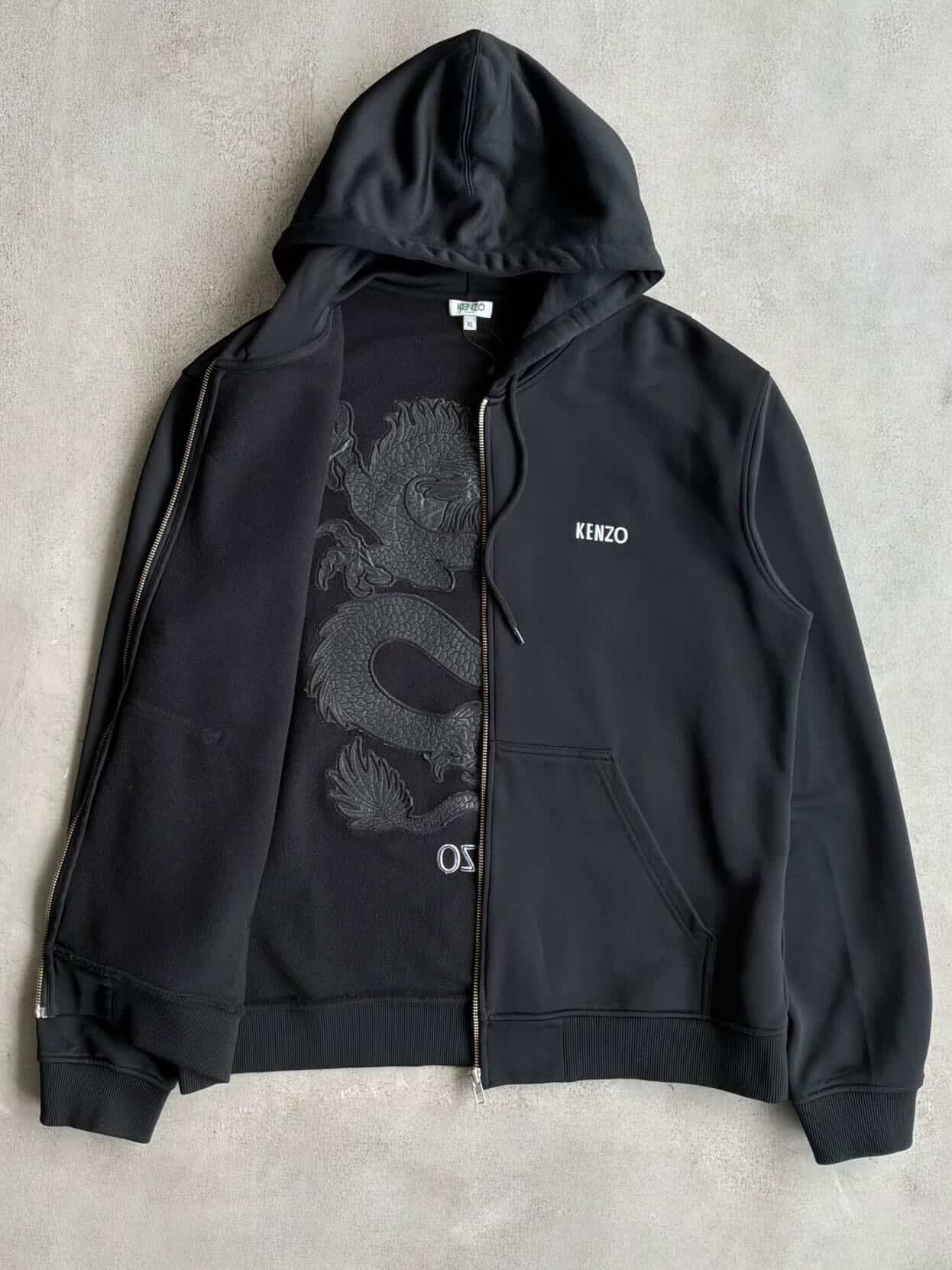 Kenzo Dragon Logo Zip Hoodie