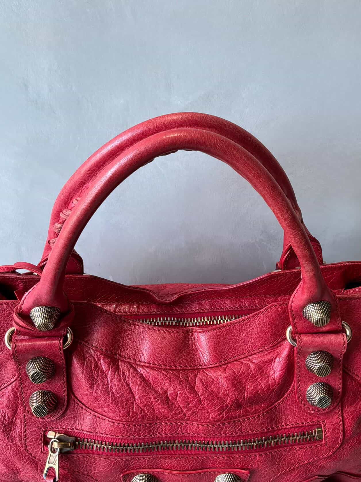 Balenciaga Classic City Giant 21 Bronze Red Lambskin Bag