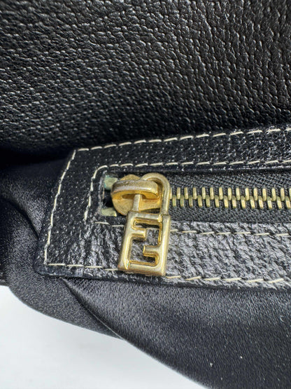 Fendi Black Leather Mama Baguette