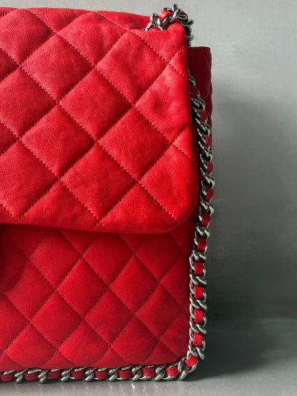 Chanel Chain Around Pink Maxi Flap