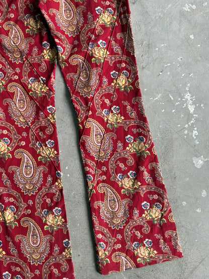 Dior Galliano Era Paisley Flared Pants