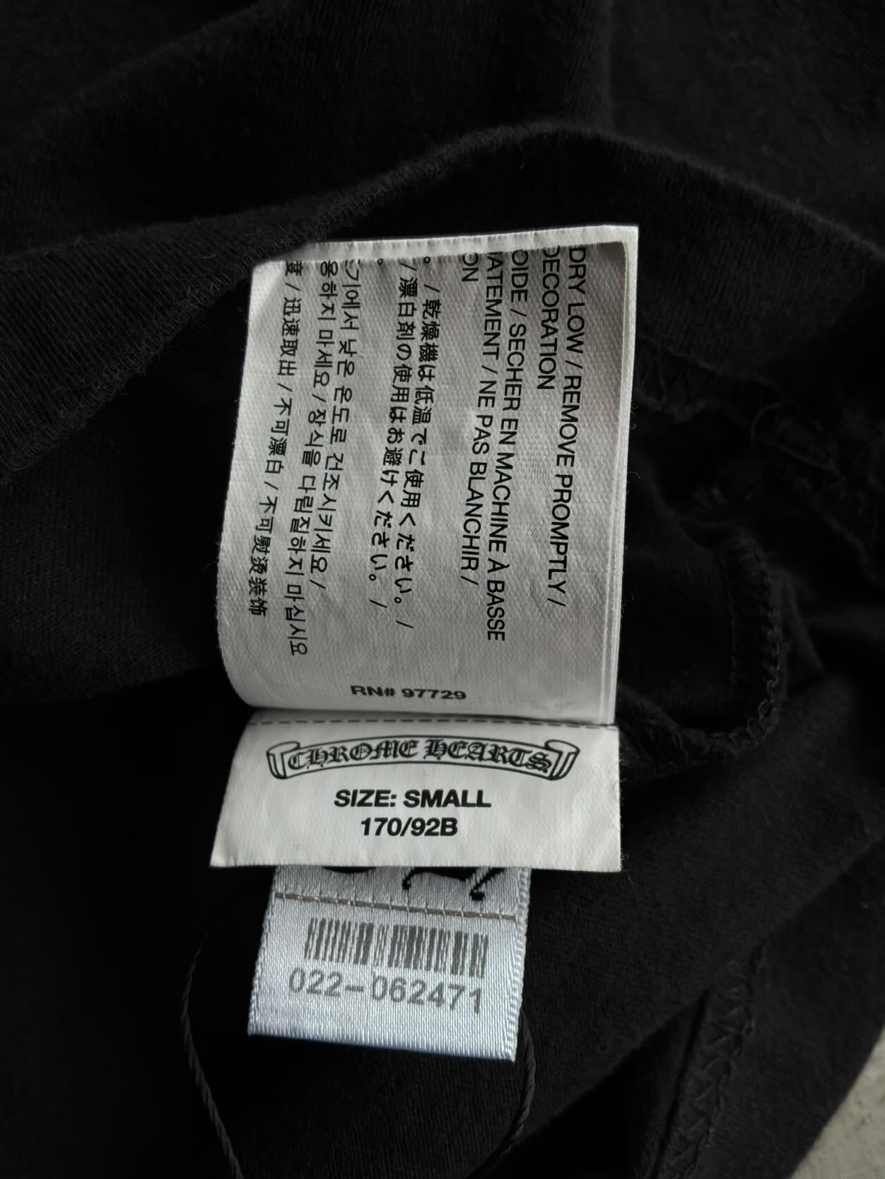 Chrome Hearts Half Script Dagger Black Longsleeves