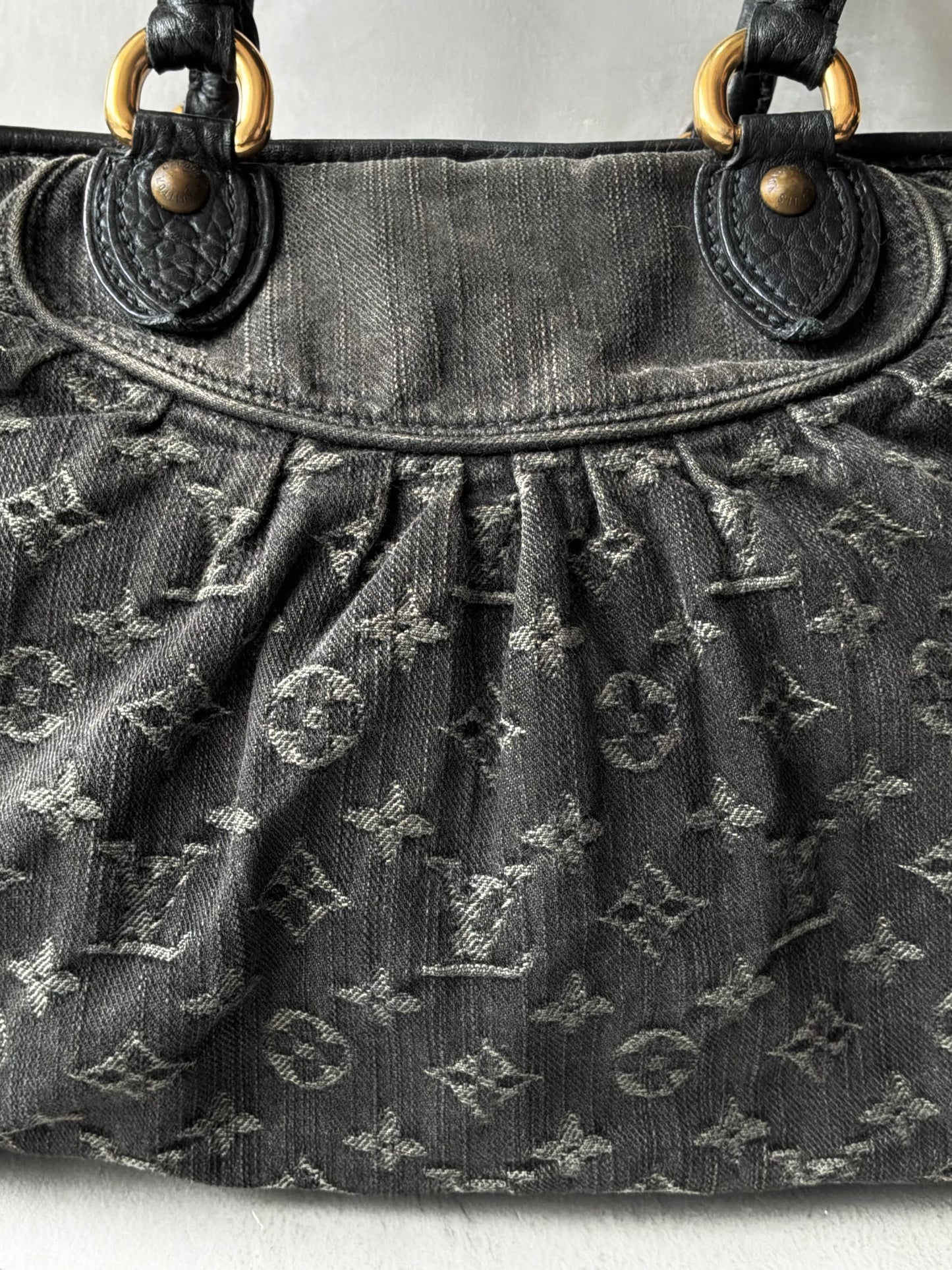 Louis Vuitton Neo Cabby MM Monogram Denim Handbag
