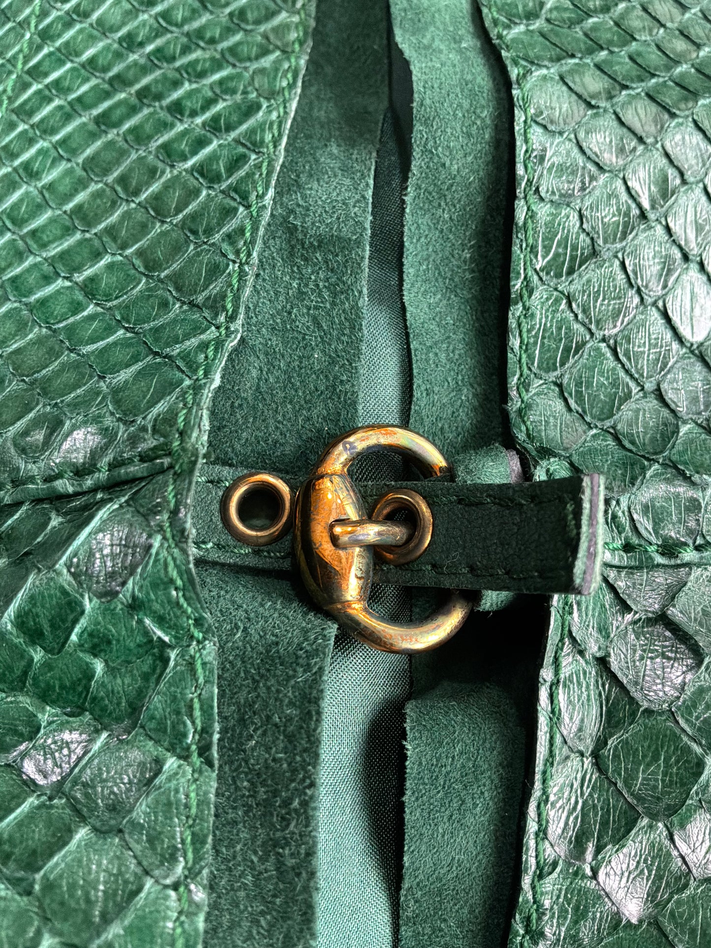 2006 Gucci Runway Python Leather Jacket