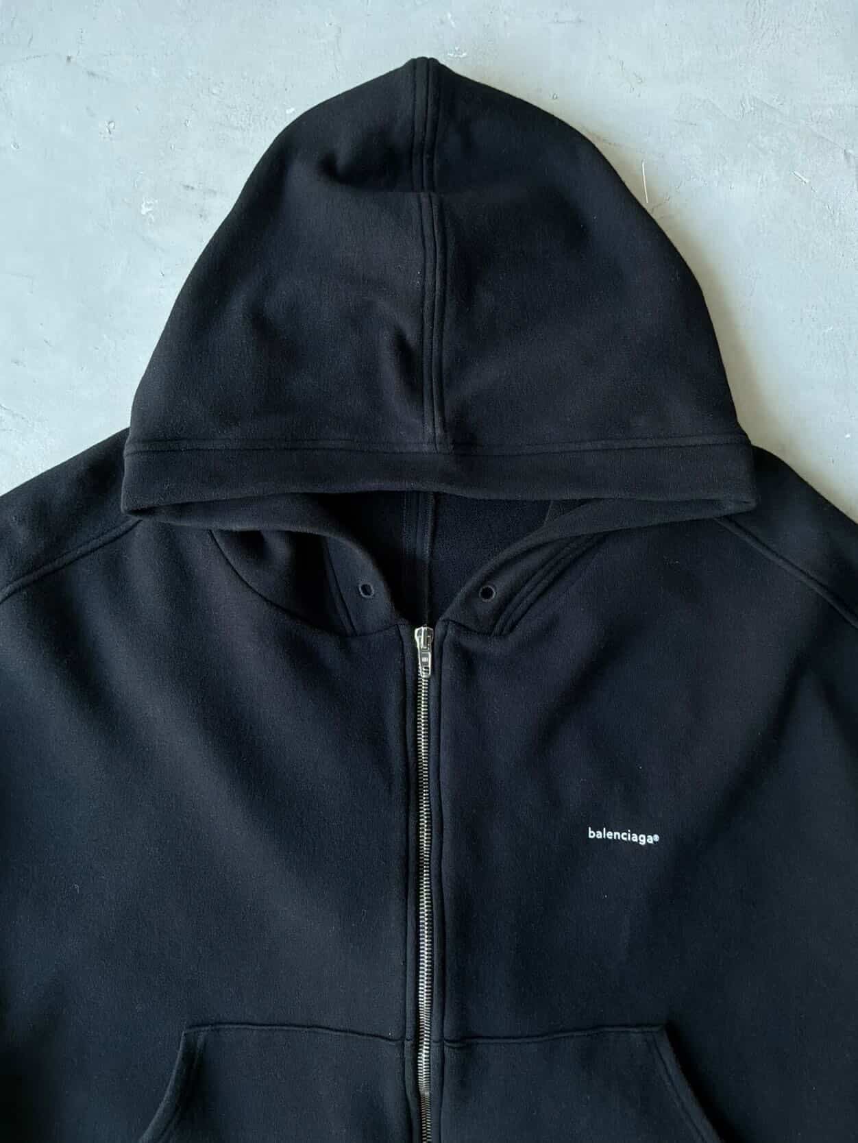 Balenciaga Script Zip Hoodie