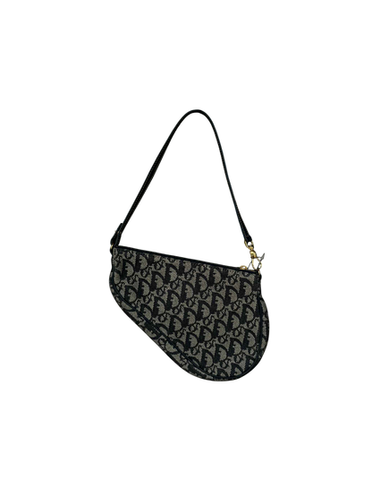 Vintage Dior Oblique Canvas Saddle Bag