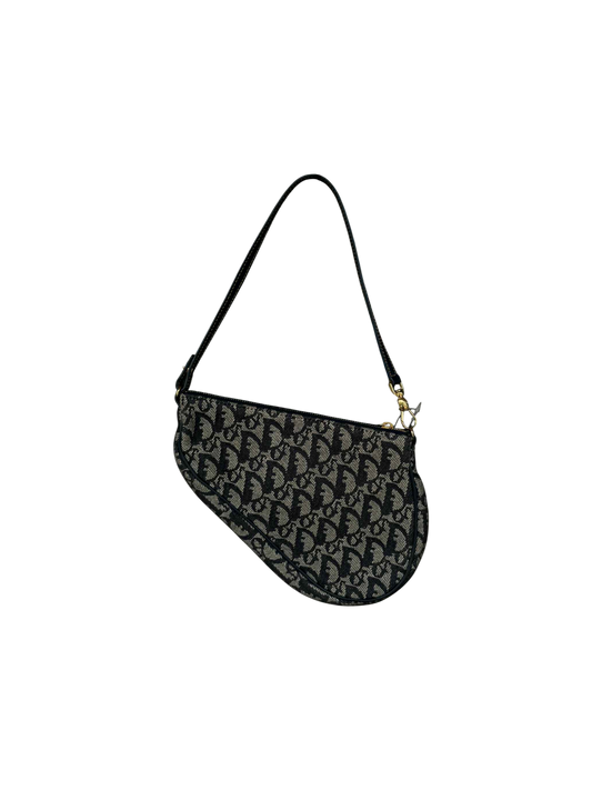 Vintage Dior Oblique Canvas Saddle Bag
