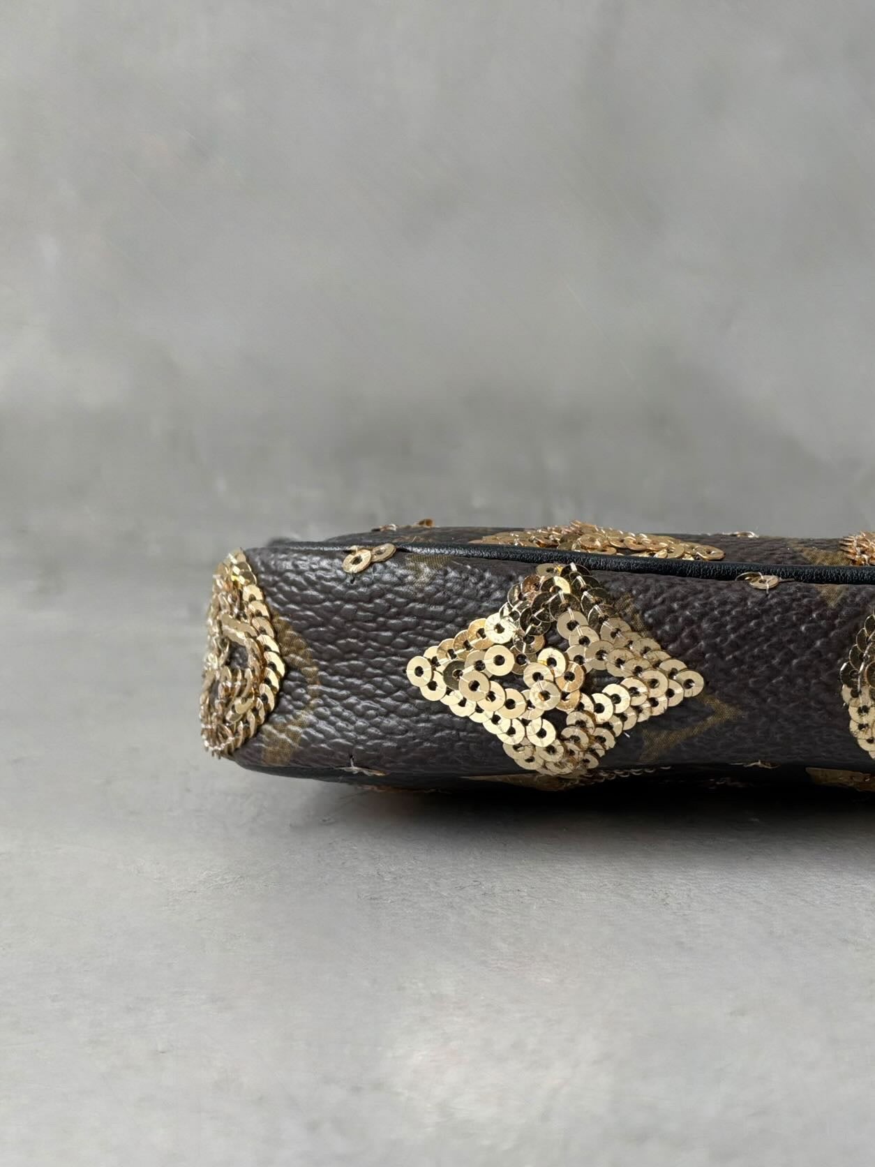Louis Vuitton Sequins Monogram Micro Pochette Bag