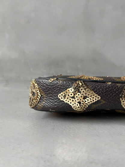 Louis Vuitton Sequins Monogram Micro Pochette Bag