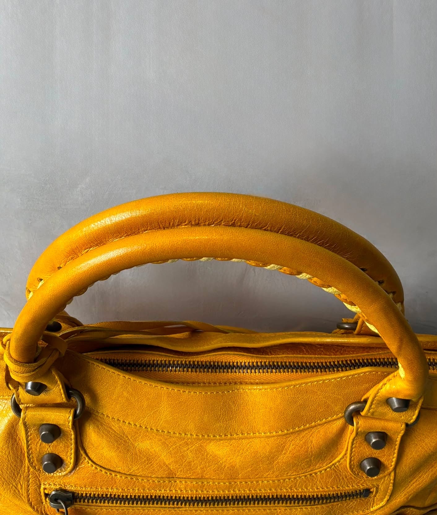 Balenciaga Le First Mustard Lambskin Bag