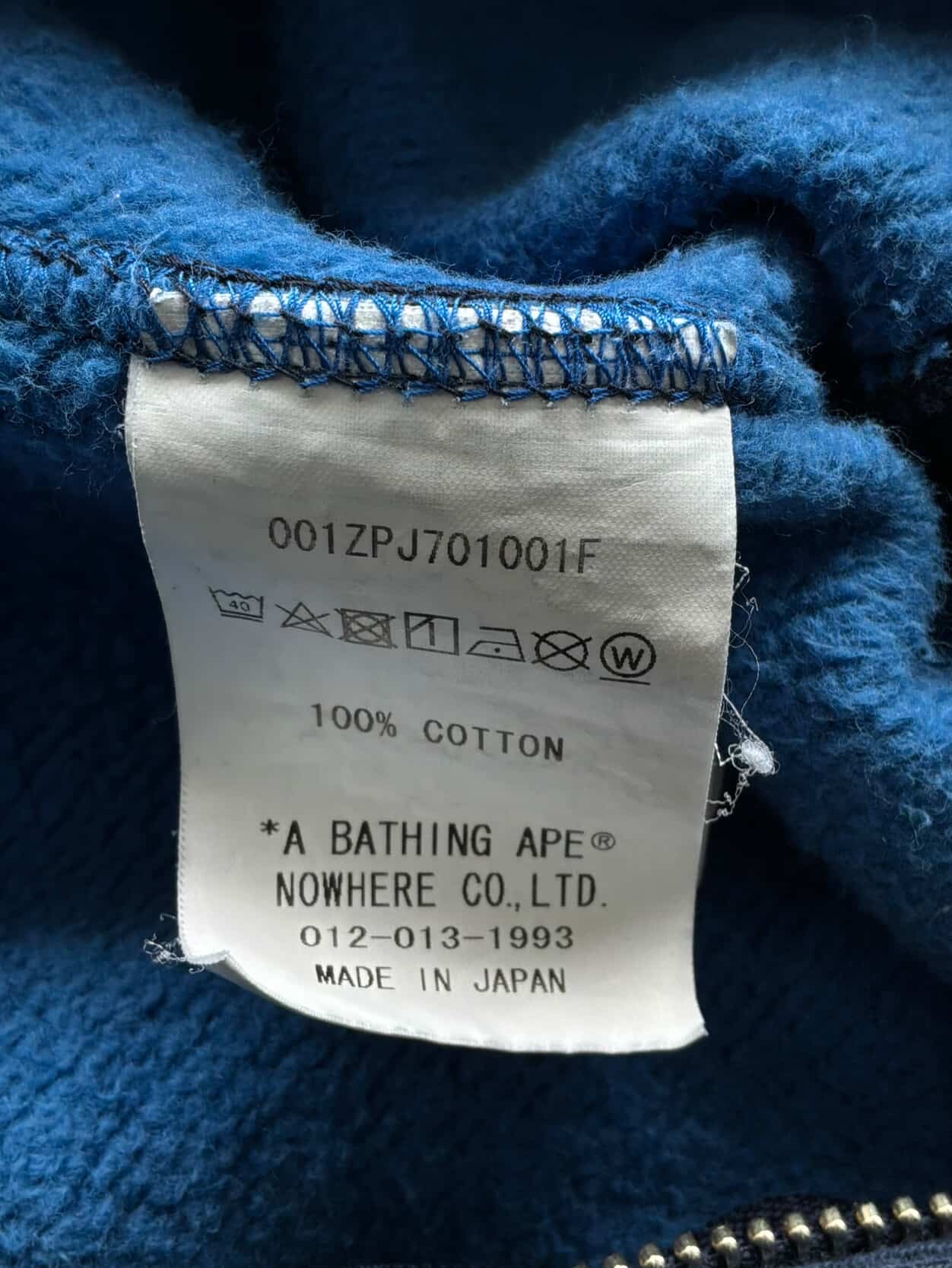 Bape 30th Anniversary Blue Camou Shark Full Zip Hoodie