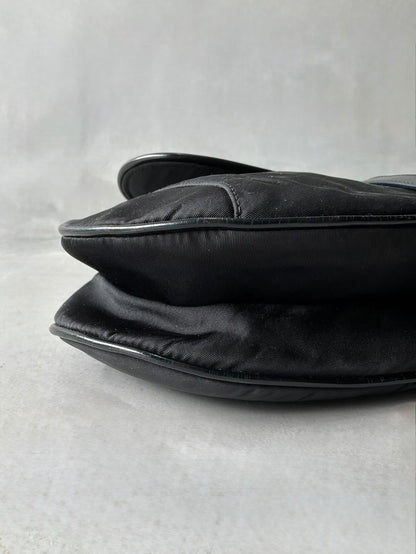 Dior Black Nylon Saddle Bag