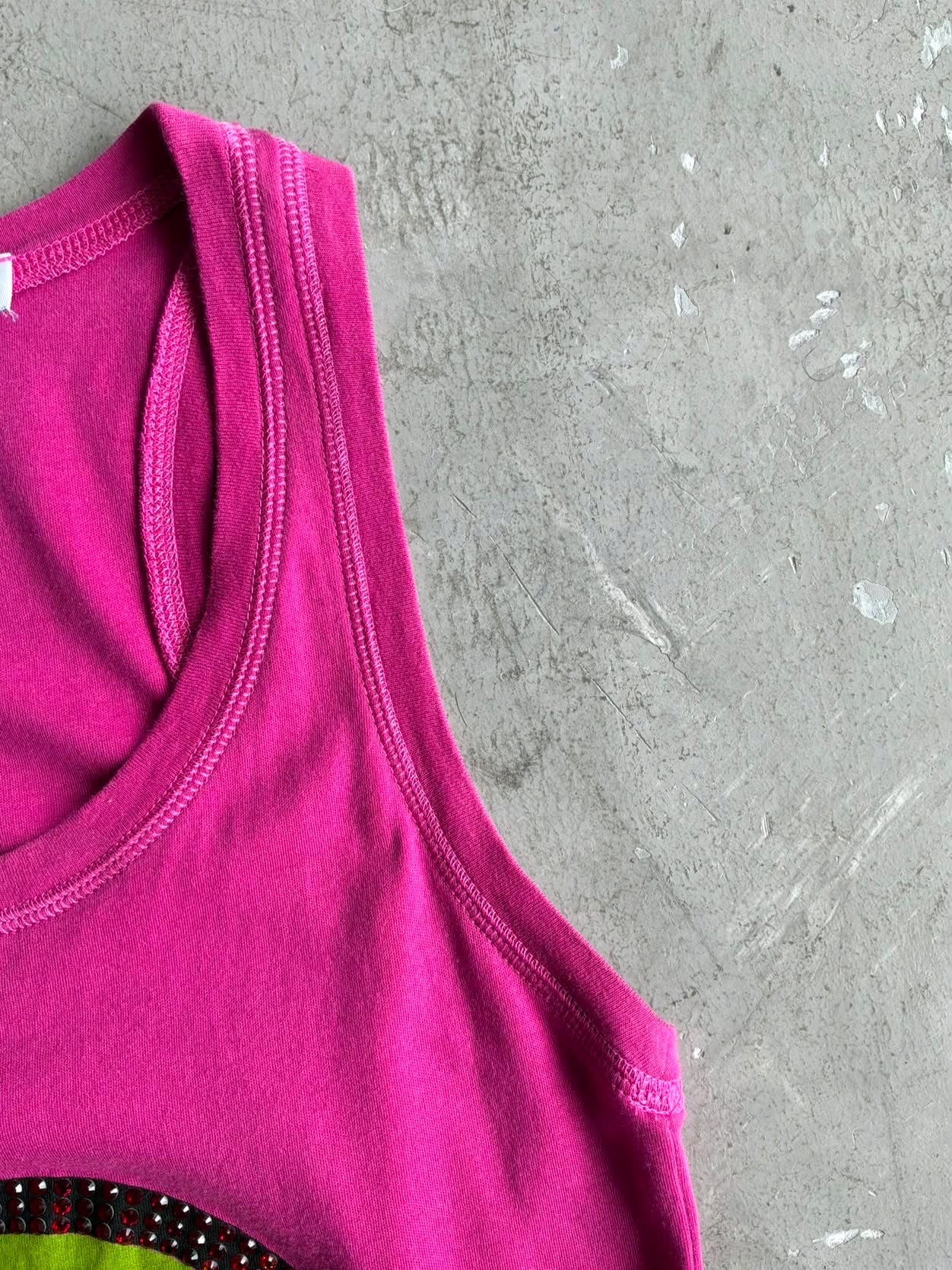 Dior Galliano Era Peace Rhinestones Tanktop