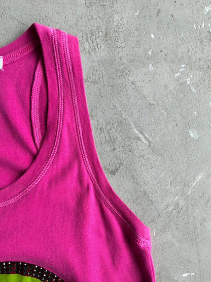Dior Galliano Era Peace Rhinestones Tanktop
