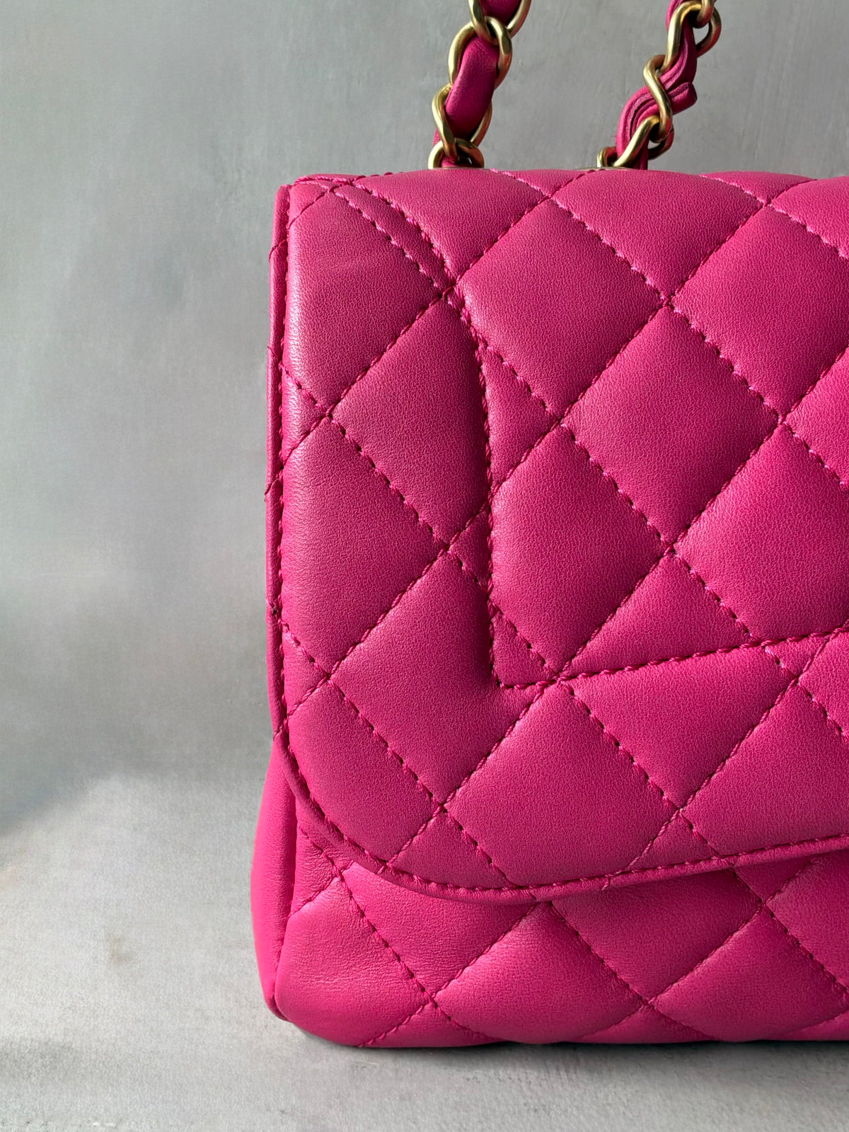 Chanel Classic Single Flap Medium Pink Lambskin Bag