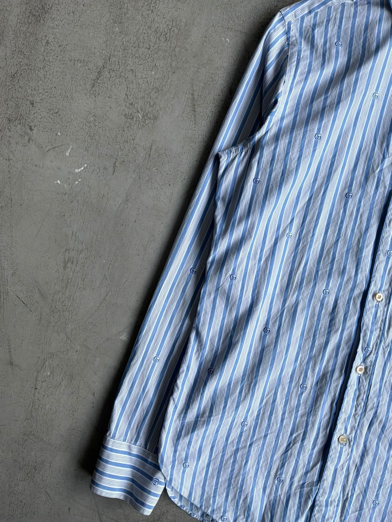 Gucci All Over Print Pinstripe Shirt